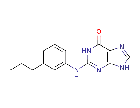 Molecular Structure of 123994-70-7 (2-[(3-propylphenyl)amino]-3,7-dihydro-6H-purin-6-one)