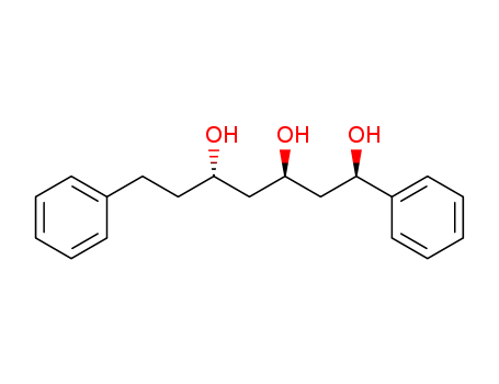 Molecular Structure of 103654-25-7 (1,3,5-Heptanetriol,1,7-diphenyl-, (1R,3R,5S)-)