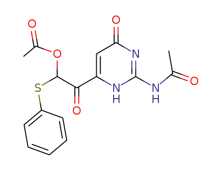 2-[2-(acetylamino)-6-oxo-3,6-dihydropyrimidin-4-yl]-2-oxo-1-(phenylsulfanyl)ethyl acetate