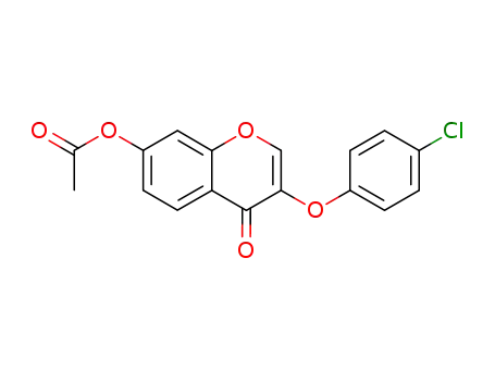 4H-1-Benzopyran-4-one, 7-(acetyloxy)-3-(4-chlorophenoxy)-