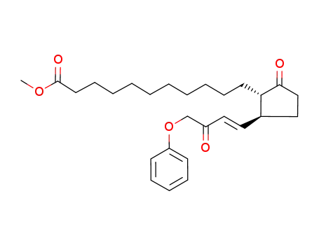 Molecular Structure of 129367-85-7 (11-[(1S,5S)-2-Oxo-5-((E)-3-oxo-4-phenoxy-but-1-enyl)-cyclopentyl]-undecanoic acid methyl ester)