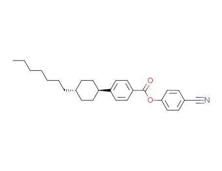 Molecular Structure of 81930-18-9 (4-Cyano-phenyl-4'-trans-heptylcyclohexylbenzoate)