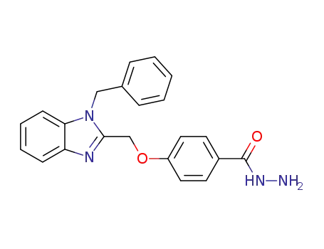 Molecular Structure of 131470-74-1 (4-(1-benzyl-1H-benzimidazol-2-yl)methyl phenoxy carboxylic acid hydrazide)