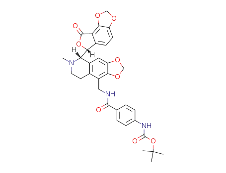 (4-{[(S)-6-Methyl-5-((R)-8-oxo-6,8-dihydro-furo[3',4':3,4]benzo[1,2-d][1,3]dioxol-6-yl)-5,6,7,8-tetrahydro-[1,3]dioxolo[4,5-g]isoquinolin-9-ylmethyl]-carbamoyl}-phenyl)-carbamic acid tert-butyl ester