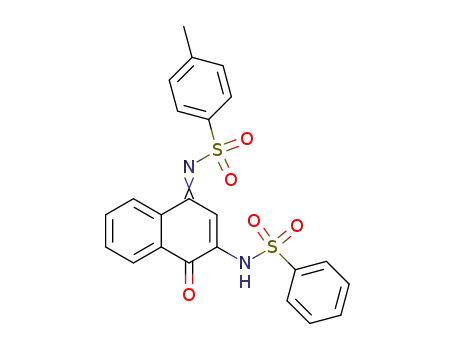 Molecular Structure of 85229-37-4 (2-benzenesulfonamido-N-p-tolylsulfonyl-1,4-naphthoquinonemonoimine)