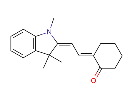 Molecular Structure of 84196-34-9 (Cyclohexanone,
2-[(1,3-dihydro-1,3,3-trimethyl-2H-indol-2-ylidene)ethylidene]-)