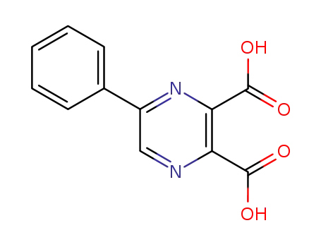 Molecular Structure of 39784-64-0 (5-Phenyl-pyrazine-2,3-dicarboxylic acid)