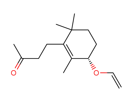 Molecular Structure of 112893-51-3 (2-Butanone, 4-[3-(ethenyloxy)-2,6,6-trimethyl-1-cyclohexen-1-yl]-)