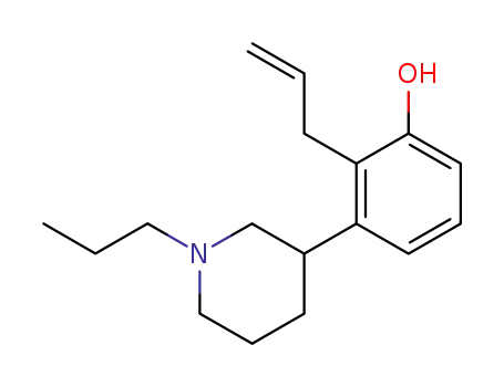 Molecular Structure of 126088-49-1 (Phenol, 2-(2-propenyl)-3-(1-propyl-3-piperidinyl)-)