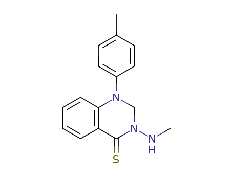 Molecular Structure of 90070-76-1 (4(1H)-Quinazolinethione,
2,3-dihydro-3-(methylamino)-1-(4-methylphenyl)-)