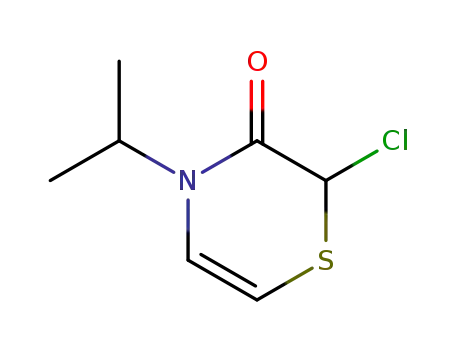 Molecular Structure of 87904-92-5 (2H-1,4-Thiazin-3(4H)-one, 2-chloro-4-(1-methylethyl)-)