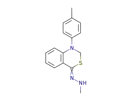 4H-3,1-Benzothiazin-4-one, 1,2-dihydro-1-(4-methylphenyl)-,
methylhydrazone
