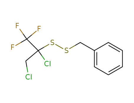 Molecular Structure of 112629-55-7 (Disulfide, 1-chloro-1-(chloromethyl)-2,2,2-trifluoroethyl phenylmethyl)