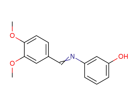 Molecular Structure of 23837-30-1 (3,4-Methoxybenzyliden-m-hydroxyanilin)