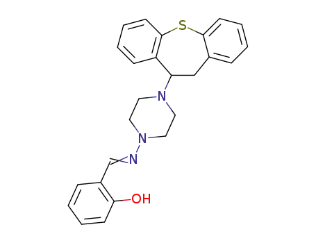 Molecular Structure of 86758-96-5 (2-(((4-(10,11-Dihydrodibenzo(b,f)thiepin-10-yl)-1-piperazinyl)imino)me thyl)phenol)