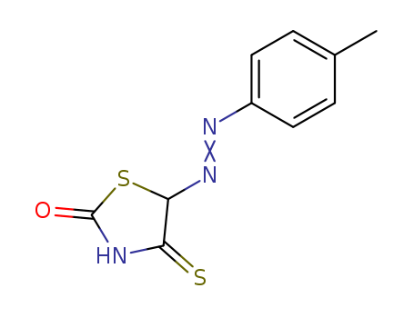 Molecular Structure of 14016-51-4 (2-Thiazolidinone, 5-[(4-methylphenyl)azo]-4-thioxo-)