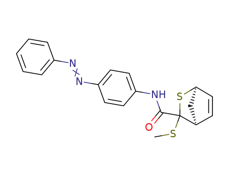 Molecular Structure of 110968-47-3 ((1R,4S)-3-Methylsulfanyl-2-thia-bicyclo[2.2.1]hept-5-ene-3-carboxylic acid (4-phenylazo-phenyl)-amide)