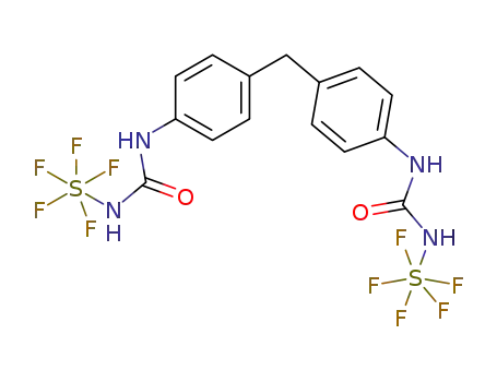 Molecular Structure of 90598-06-4 (1,1'-(Methylenedi-4,1-phenylene)bis<3-(pentafluorosulfanyl)urea>)