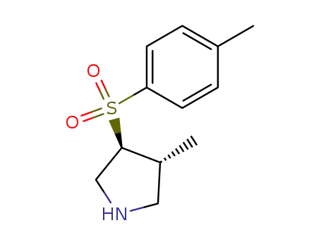 Molecular Structure of 89479-00-5 (Pyrrolidine, 3-methyl-4-[(4-methylphenyl)sulfonyl]-, cis-)