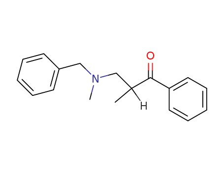Molecular Structure of 102748-51-6 (1-Propanone, 2-methyl-3-[methyl(phenylmethyl)amino]-1-phenyl-)