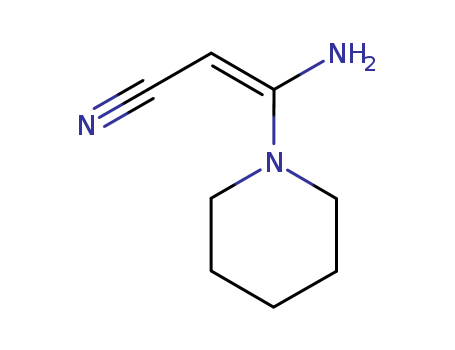Molecular Structure of 141536-39-2 (2-Propenenitrile, 3-amino-3-(1-piperidinyl)-, (2Z)-)
