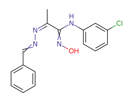 Molecular Structure of 126389-48-8 (N-{(1E)-2-[(2E)-2-benzylidenehydrazinyl]-1-nitrosoprop-1-en-1-yl}-3-chloroaniline)