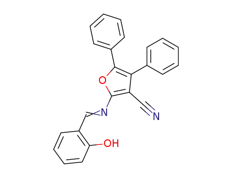 Molecular Structure of 75861-48-2 (3-Furancarbonitrile,
2-[[(2-hydroxyphenyl)methylene]amino]-4,5-diphenyl-)