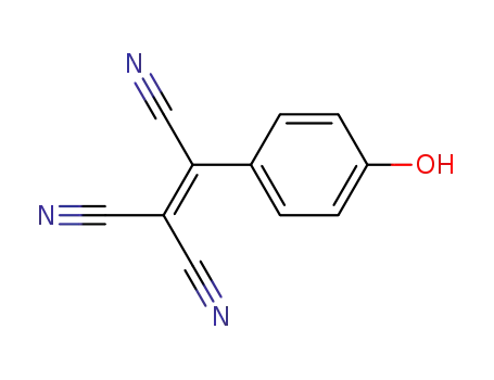 Molecular Structure of 72971-39-2 (Ethenetricarbonitrile, (4-hydroxyphenyl)-)