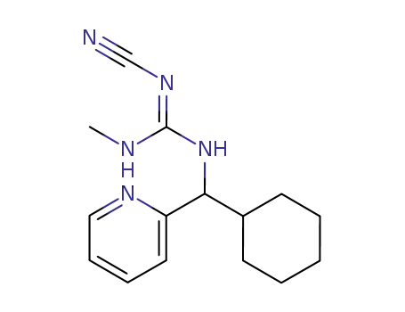 Molecular Structure of 75904-80-2 (Guanidine, N-cyano-N'-(cyclohexyl-2-pyridinylmethyl)-N''-methyl-)