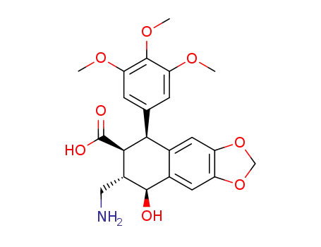 (5S,6S,7S,8S)-7-Aminomethyl-8-hydroxy-5-(3,4,5-trimethoxy-phenyl)-5,6,7,8-tetrahydro-naphtho[2,3-d][1,3]dioxole-6-carboxylic acid