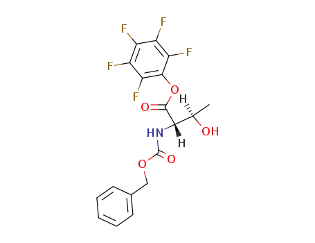 Molecular Structure of 78431-78-4 (L-Threonine, N-[(phenylmethoxy)carbonyl]-, pentafluorophenyl ester)