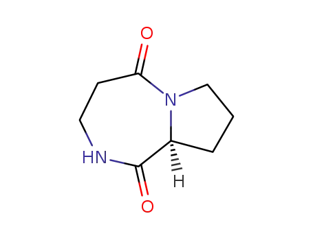Molecular Structure of 185757-16-8 (1H-Pyrrolo[1,2-a][1,4]diazepine-1,5(2H)-dione,hexahydro-(9CI))