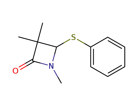 Molecular Structure of 89024-21-5 (2-Azetidinone, 1,3,3-trimethyl-4-(phenylthio)-)