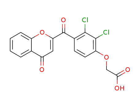 Molecular Structure of 76733-03-4 (2-(2',3'-dichloro-4'-carboxymethyleneoxybenzoyl)chromone)