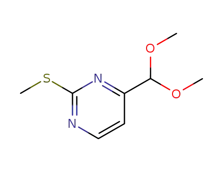 Molecular Structure of 180869-36-7 (4-(Dimethoxymethyl)-2-(methylthio)-pyrimidine)