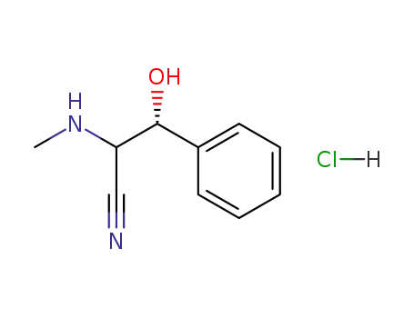 Molecular Structure of 143870-63-7 ((3R)-(-)-3-hydroxy-2-methylamino-3-phenylpropionitrile hydrochloride)