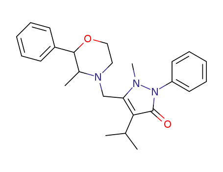 4-Isopropyl-2-methyl-3-(3-methyl-2-phenyl-morpholinomethyl)-1-phenyl-3-pyrazolin-5-on