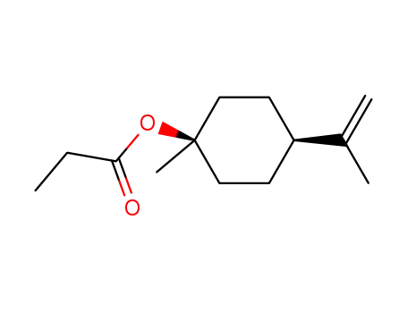Molecular Structure of 97552-70-0 (1-Methyl-4-(1-methylvinyl)cyclohexyl propionate)