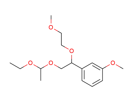 Molecular Structure of 136178-91-1 (1-ethoxyethyl 2-(2-methoxyethoxy)-2-(3-methoxyphenyl)ethyl ether)
