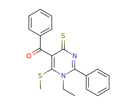 Methanone,[1-ethyl-1,4-dihydro-6-(methylthio)-2-phenyl-4-thioxo-5-pyrimidinyl]phenyl- cas  81016-14-0