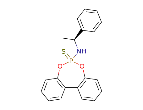 Molecular Structure of 175790-44-0 (((S)-1-Phenyl-ethyl)-(6-thioxo-5,7-dioxa-6λ<sup>5</sup>-phospha-dibenzo[a,c]cyclohepten-6-yl)-amine)