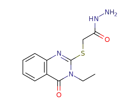 Molecular Structure of 171001-13-1 (3-Ethyl-4(3H)-quinazolinone-2-ylmercaptoacetic acid hydrazide)