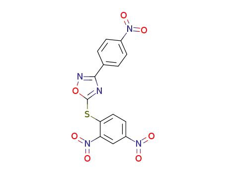 Molecular Structure of 89333-94-8 (1,2,4-Oxadiazole, 5-[(2,4-dinitrophenyl)thio]-3-(4-nitrophenyl)-)