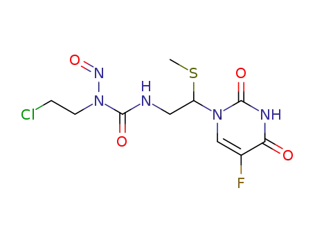 Molecular Structure of 81068-96-4 (1-(2-chloroethyl)-3-[2-(5-fluoro-2,4-dioxo-3,4-dihydropyrimidin-1(2H)-yl)-2-(methylsulfanyl)ethyl]-1-nitrosourea)