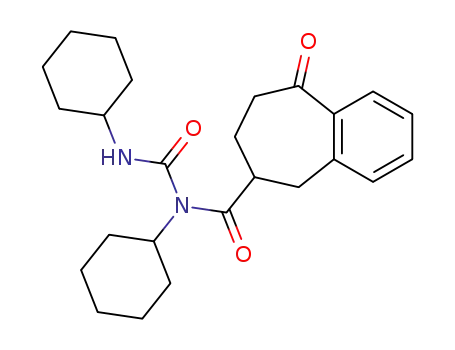 Molecular Structure of 85124-50-1 (N-cyclohexyl-N-(cyclohexylcarbamoyl)-9-oxo-6,7,8,9-tetrahydro-5H-benzo[7]annulene-6-carboxamide)