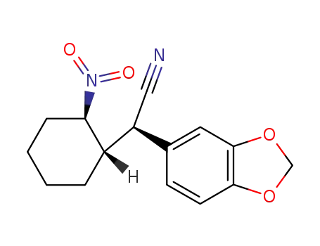 (R)-Benzo[1,3]dioxol-5-yl-((1S,2R)-2-nitro-cyclohexyl)-acetonitrile