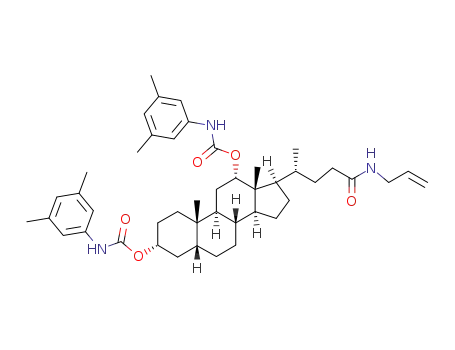 Molecular Structure of 251091-78-8 (3,12-bis-(3,5-dimethylphenyl)carbamoyl-N-allyl-deoxycholan-24-amide)