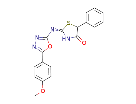 2-{[5-(4-methoxyphenyl)-1,3,4-oxadiazol-2-yl]amino}-5-phenyl-1,3-thiazol-4(5H)-one