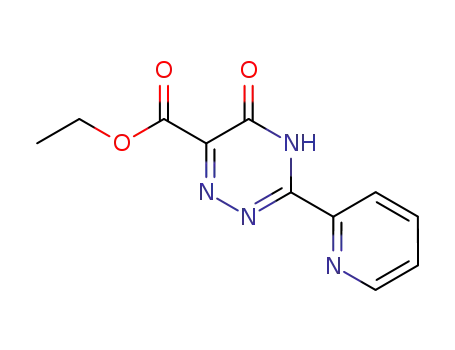 Molecular Structure of 36286-79-0 (1,2,4-Triazine-6-carboxylicacid, 2,5-dihydro-5-oxo-3-(2-pyridinyl)-, ethyl ester)