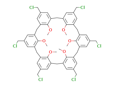 Molecular Structure of 124006-38-8 (HEXACHLOROMETHYL-HEXAMETHOXYCALIX-[6]ARENE)